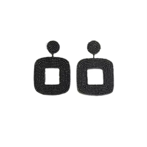 Juego de Pendientes de Cuentas Hechos a Mano, Ligeros y de Lujo, Joyería Elegante Bordada para Mujer, Ideal para Fiestas - Product Image 1