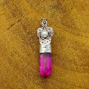 จี้925ประดับทำจากเงินแท้จี้ลวดลายเป็นเส้นประดับมุกอินเดียจี้เสน่ห์ของอินเดียเครื่องประดับเงินอันโอชะ - Product Image 1