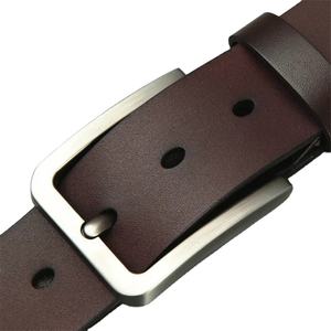 Ceinture réglable boucle automatique Logo personnalisé ceinture en cuir de vachette véritable pour hommes - Product Image 6