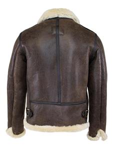 Blouson en cuir marron classique vintage pour homme, style urbain, avec capuche, col montant, respirant, imperméable, personnalisable, idéal comme cadeau - Product Image 2