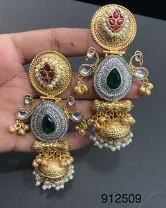 Fancy Day venta al por mayor Vintage Boho India étnico Jhumka pendientes colgantes forma de pájaro antiguo borla pendientes femeninos joyería - Product Image 5