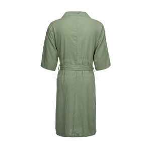 Meilleures ventes Peignoirs de bain de luxe pour hommes Tissu en coton/laine avec logo personnalisé Vêtements de maison décontractés à manches longues respirants pour adultes - Product Image 4