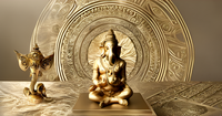 Statue d'Idole Ganesha en Laiton Indien, Faite à la Main, Décoration Moderne pour la Maison, le Temple, le Bureau, la Table, Puja Murti, Mariages, Anniversaires, Diwali, Bonne Volonté