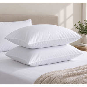 Organic Cotton Pillowcase 60x80 cm <b>White</b> Hotel <b>Envelope</b> Closure 160TC - Product Image 2