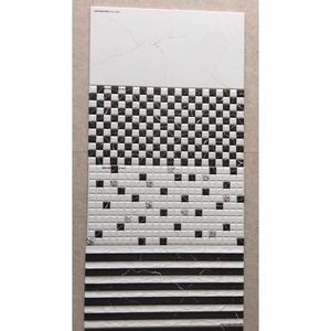 กระเบื้องผนังเซรามิกขนาด12X24ซม. ลายจุดสีดำศิลปะสีขาวดำขนาด300X600มม. - Product Image 1