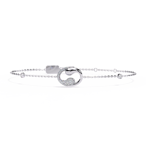 "18k <b>Gold</b> Lab Grown Diamond Bracelet-Elegant & Dazzling" - Product Image 4