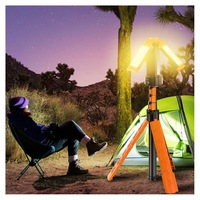 Lanterne de camping en plein air avec trépied pliable à 360 degrés LED lampe de travail crochet de suspension batterie externe lampe de camping portable