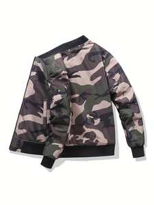 2024 Blouson d'aviateur réversible de camouflage cool de grande taille avec logo personnalisé brodé 100% polyester Streetwear - Product Image 3