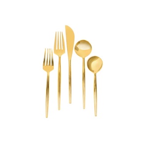Ensemble de couverts de luxe de haute qualité en laiton gaufré poignée vaisselle pour la maison hôtel utilisation à bas prix. - Product Image 2