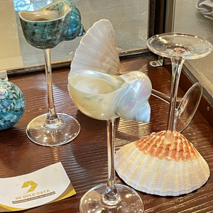 เปลือกหอยมาร์ตินี่ถ้วยก้านธรรมชาติที่ออกแบบอย่างสร้างสรรค์เหมาะสำหรับร้านอาหารงานแต่งงานและของตกแต่งตามธีมชายฝั่งทะเล - Product Image 6