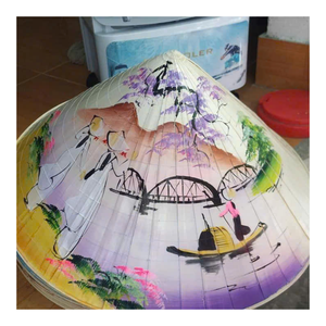 Chapeau conique léger en bambou feuille de palmier, chapeau asiatique traditionnel tissé à la main, idéal pour le jardin, la plage, les voyages, les cadeaux culturels - Product Image 4