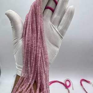 Cuentas Redondas Facetadas de Zafiro Rosa Natural de 3mm a 5mm para la Elaboración de Joyería de Alta Calidad, Más de 50 Años de Experiencia - Product Image 3