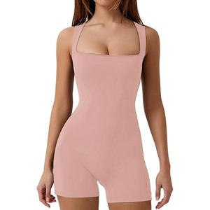 ชุดบอดี้สูทออกกำลังกายแบบเปิดหลังสำหรับผู้หญิง เนื้อผ้านุ่ม แห้งเร็ว เหมาะสำหรับฟิตเนส โยคะ และการออกกำลังกายอื่นๆ - Product Image 3