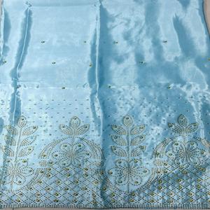 Eco-Friendly Embroidered Jacquard Beaded Stone Work Designer Somali Gogura Fabric for <b>Wedding</b> Girls Garment - Product Image 1