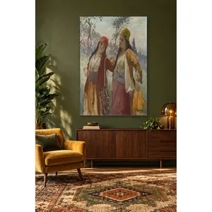 Fida Zonaro Two Gypsy Women Arm in Arm <b>Canvas</b> Print - Product Image 1