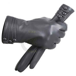 <b>Waterproof</b> Leather <b>Gloves</b> Touch Screen Full Finger Leather <b>Gloves</b> Fashion <b>Men</b> Leather <b>Gloves</b> - Product Image 1