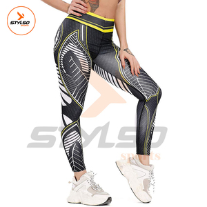Leggings de Yoga con estampado por sublimación para mujer, Leggings de cintura alta para Yoga y Fitness - Product Image 2