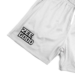 Short de basket-ball blanc/noir maille Shorts Fitness plage basket-ball Jogging homme pantalon court ample personnalisé toutes les tailles - Product Image 5