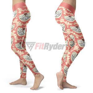 กางเกงเลกกิ้งเอวสูงสำหรับผู้หญิงกางเกงออกกำลังกายโยคะพิมพ์ลายระบายอากาศมีโลโก้ปรับแต่งได้2024 - Product Image 3