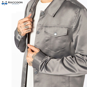 Meilleure taille veste en satin pour hommes résistant au soleil élégante nouveauté par raton laveur sport toile épaisse pour vêtements d'hiver - Product Image 4