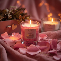 Bougie parfumée à mèche en bois crépitante, dans un bocal en verre ambré transparent, à la cire de soja naturelle, pour une ambiance chaleureuse et douillette