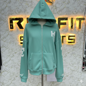 Sweat à capuche à fermeture éclair de qualité supérieure très demandé, imprimé en relief, fabriqué en usine, prix bas, sweat à capuche pour hommes, sweat à capuche pour hommes - Product Image 1