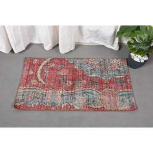 Alfombra turca Vintage de 17x33 pies, diseño de retales rojo y azul, tejido plano con respaldo de lana y látex para decoraciones de sala de estar - Product Image 5