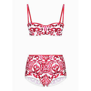 2024 Fabricantes OEM Mujeres Diseñador personalizado Sólido 2 piezas Transpirable Secado rápido Traje de baño Cintura alta Control de barriga Trajes de baño - Product Image 1