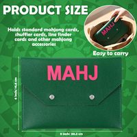 Mahjong-Karten 2026, offizielle Mahjong-Karten-Tasche, gelbe Leder-Mahjong-Karten-Clutch-Halterung