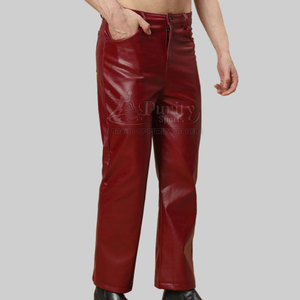 Fabricant pakistanais de pantalons pour hommes pantalons en cuir chauds d'hiver pour hommes meilleur prix de pantalons en cuir - Product Image 3