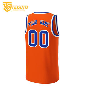 เสื้อบาสเก็ตบอลผ้าโพลีเอสเตอร์เย็บตะเข็บตาข่ายเสื้อกล้ามใส่เล่นบาสเก็ตบอลมีตัวเลขแบบระเหิดออกแบบได้ตามต้องการ - Product Image 4