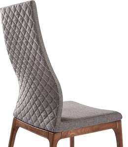 Chaise de salle à manger en teck massif avec assise et dossier rembourrés pour ensemble de salle à manger - Product Image 3