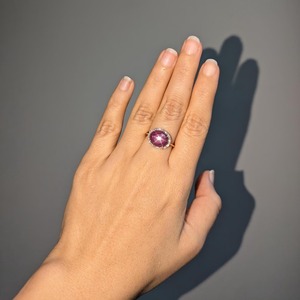 Anillo de Plata de Ley 925 con Gema de Rubí Estrella Natural Vintage de Julio, Engaste de Puntas, para Bodas y Fiestas - Product Image 5