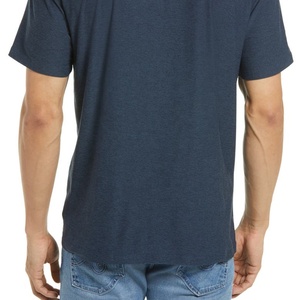 Camiseta de Manga Corta para Hombre de Lona Sólida de Alta Calidad al por Mayor, 100% Algodón, Transpirable, Tallas Grandes, Ropa Casual Personalizable - Product Image 5