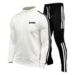 Ensemble de survêtements de créateur pour hommes, tenue deux pièces à fermeture éclair et col montant, vêtements de sport pour le fitness, le jogging, l'entraînement et l'entraînement - Product Image 1