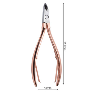 Venta caliente 111mm X 43mm Oro Rosa Pinzas para cutículas Acero inoxidable Nghia Cortaúñas Cuidado personal Exportación Caja de papel Embalaje - Product Image 2
