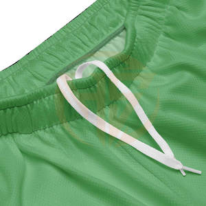 Dry and Comfortable 100% Polyester Mesh <b>White</b> Black Men Diamond Shorts With Elastic Waistband and Striped Knit <b>Tape</b> OEM Service - Product Image 6