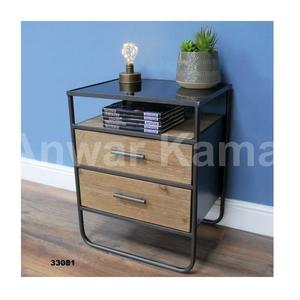 Hot Selling Modern Metal & <b>Glass</b> Double Bedside Cabinet With <b>Drawer</b> For Home Living Room Bed Room & office Decor - Product Image 1
