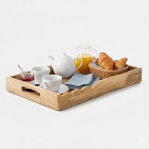 Bandeja decorativa de mesa, bandeja multiusos para el hogar, bandeja para decoración de mesa de centro, bandeja de cama para desayuno, accesorios de decoración de cocina - Product Image 2