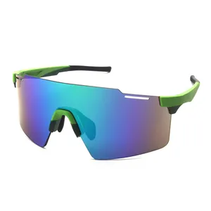 نظارة ركض الدراجات الهوائية والجري والدراجات الجبلية ذات المبيعات الرائجة نظارة شمسية رجالية للدراجات الهوائية ذات إطار أزرق اللون بدون ظلال