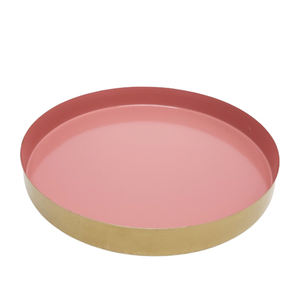 Assiettes décoratives en fer assiettes à dîner de couleur rose pour restaurant et hôtel décoration de table faite à la main - Product Image 2