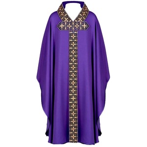 Thobe/Thawb de célébrant catholique unisexe, couleur personnalisée 2025, robe de chasuble respirante, longueur cheville, élégante pour la messe - Product Image 6