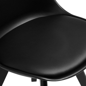 Sillas de comedor de cuero de estilo italiano de lujo con base de metal Diseño moderno para uso en el hogar, oficina o apartamento - Product Image 5