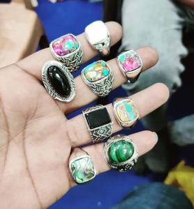 Conjunto de bisel de anillo de piedras preciosas de amatista de 10mm de alta calidad, Plata de Ley 925 con chapado en oro, regalo de joyería de Año Nuevo y Aniversario - Product Image 4