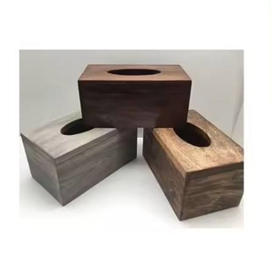 Boîte à mouchoirs en bois classique de haute qualité, fabriquée à la main, luxe, pour la cuisine et la maison, fabriquée en Inde, avec des éléments en métal et en résine, SANIYA - Product Image 3