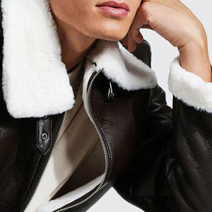 Veste en cuir pour hommes, tenue tendance au design propre d'usine, veste en cuir de motard de style unique à bas prix pour hommes - Product Image 5