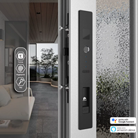 Cerradura Inteligente para Puerta con Ventana Corredera, Llaves Inteligentes de Aleación de Aluminio, Aplicación Tuya, Huella Dactilar, Bluetooth, para Oficina y Hogar