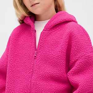 Sudadera con Capucha de Estilo Sencillo para Niñas, Sensación Suave para la Escuela, con Cierre de Cremallera para Compradores al por Mayor, Diseño de Mangas Completas/Logotipo Personalizable - Product Image 2