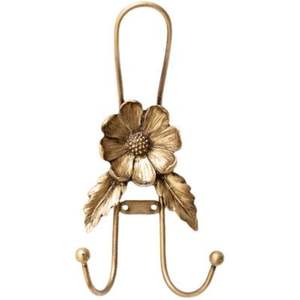 Vintage inspired brass <b>wall</b> <b>hooks</b> bring old world charm to interior <b>wall</b> arrangements in classic home designs - Product Image 2