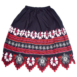 กระโปรงโพลินีเชียนแบบลำลองของผู้หญิงกระโปรงเย็บปักลายสไตล์ฮาวาย - Product Image 3